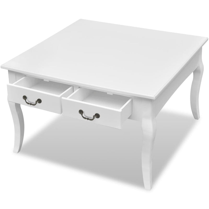 Coffee Table with 4 Drawers White Payday Deals