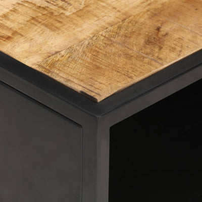 Coffee Table with Carved Door 90x55x36 cm Rough Mango Wood Payday Deals
