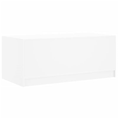 Coffee Table with Glass Doors White 102x50x42 cm Payday Deals