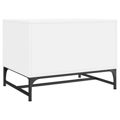 Coffee Table with Glass Doors White 68.5x50x50 cm Payday Deals