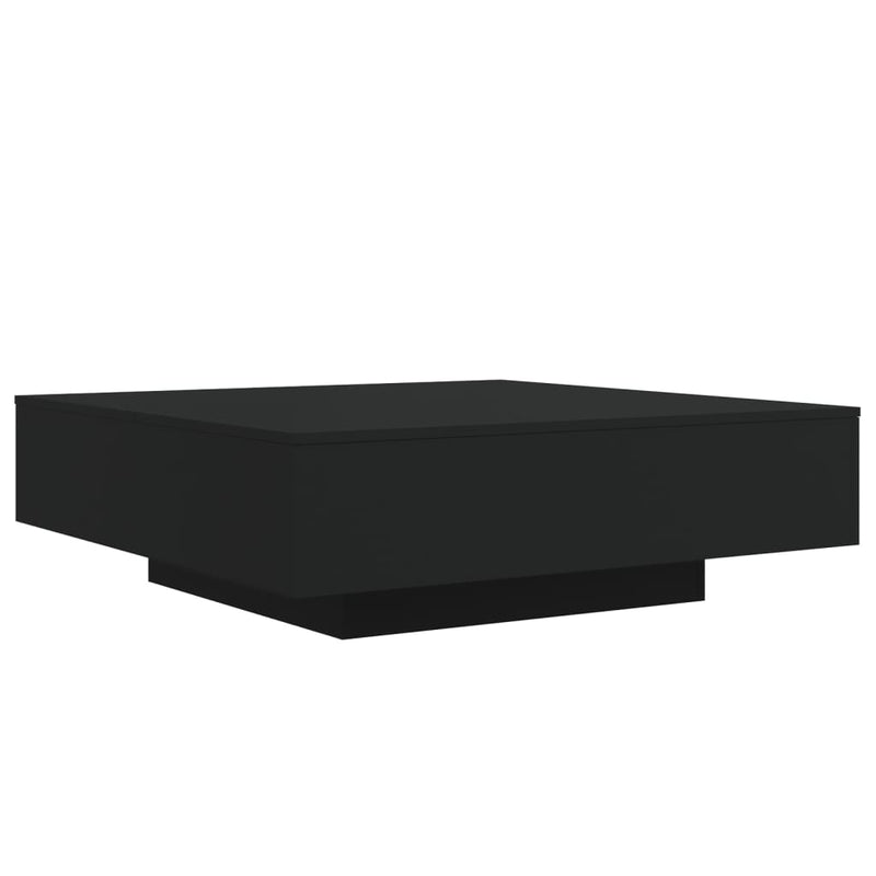 Coffee Table with LED Lights Black 100x100x31 cm Payday Deals