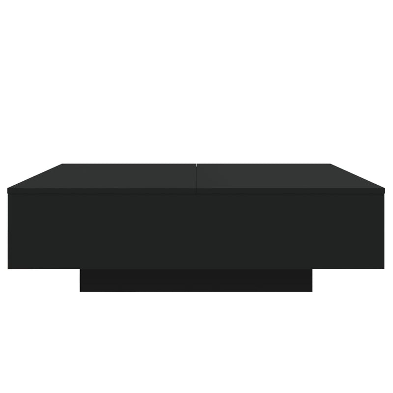 Coffee Table with LED Lights Black 100x100x31 cm Payday Deals