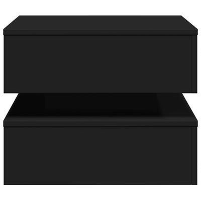 Coffee Table with LED Lights Black 50x50x40 cm Payday Deals