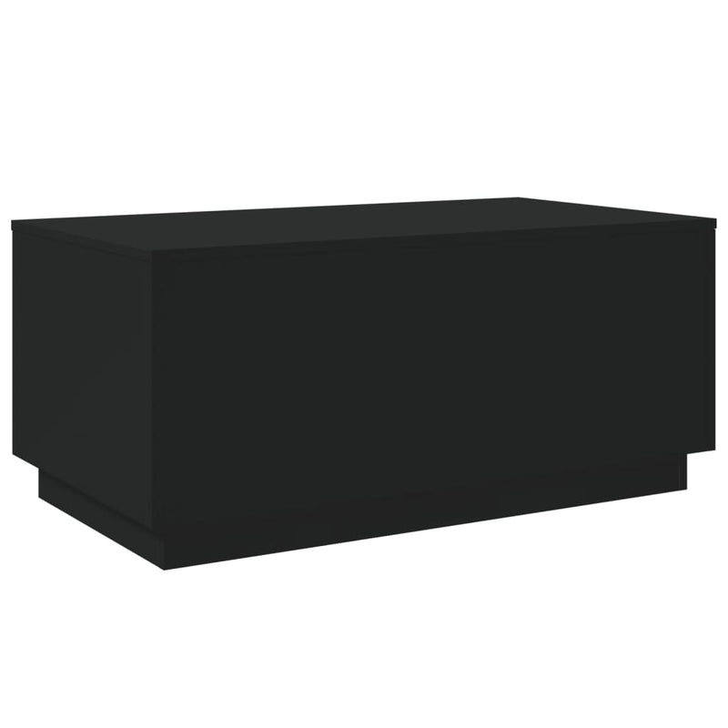 Coffee Table with LED Lights Black 90x50x40 cm Payday Deals