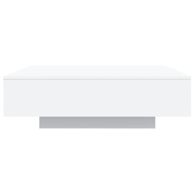Coffee Table with LED Lights White 100x100x31 cm Payday Deals