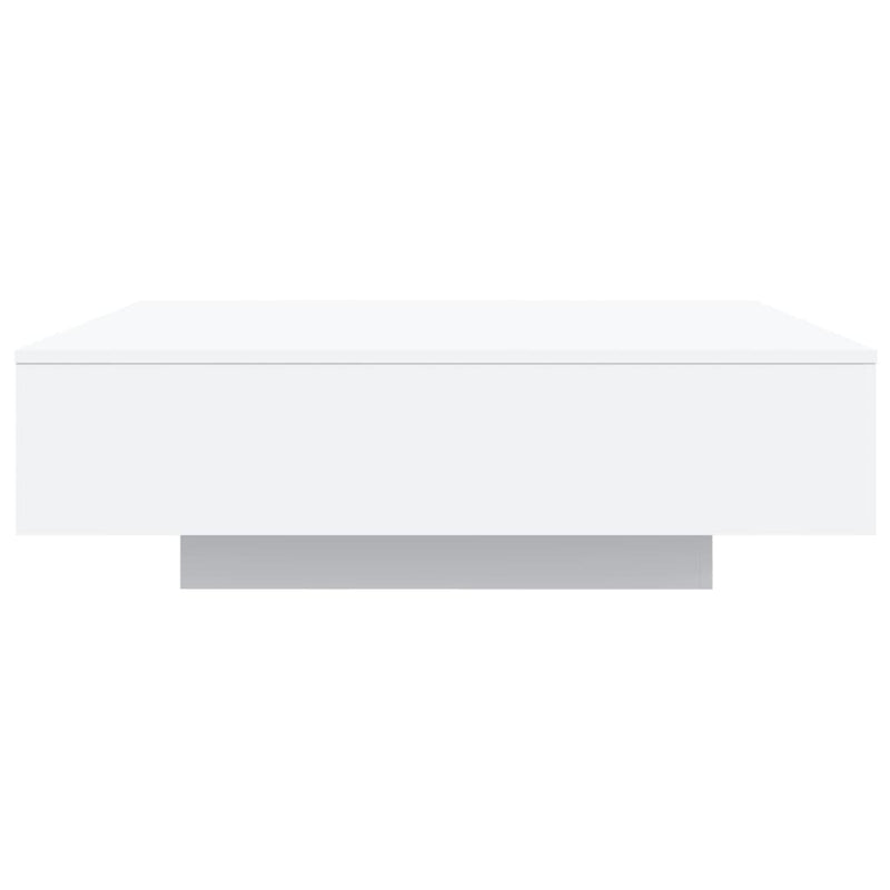 Coffee Table with LED Lights White 100x100x31 cm Payday Deals