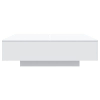 Coffee Table with LED Lights White 100x100x31 cm Payday Deals