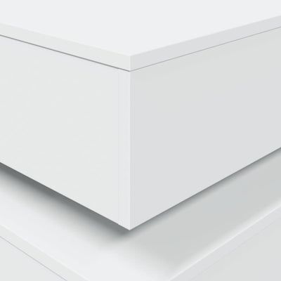 Coffee Table with LED Lights White 50x50x40 cm Payday Deals