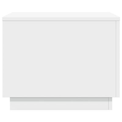 Coffee Table with LED Lights White 50x50x40 cm Payday Deals