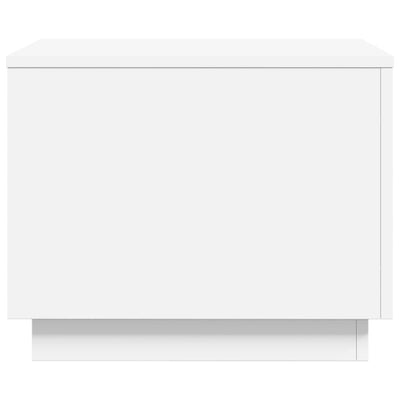Coffee Table with LED Lights White 50x50x40 cm Payday Deals