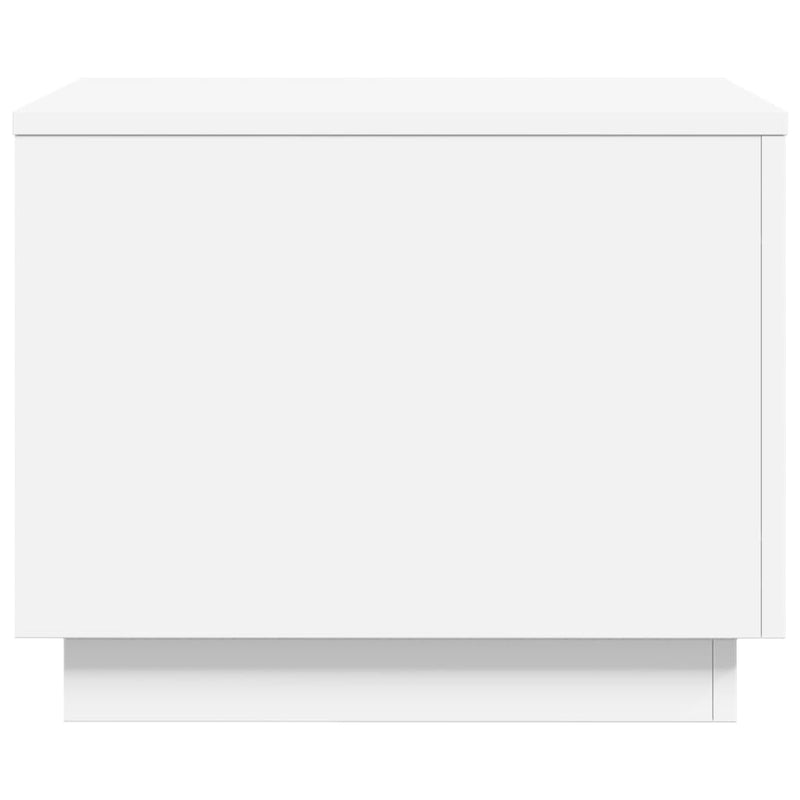 Coffee Table with LED Lights White 50x50x40 cm Payday Deals