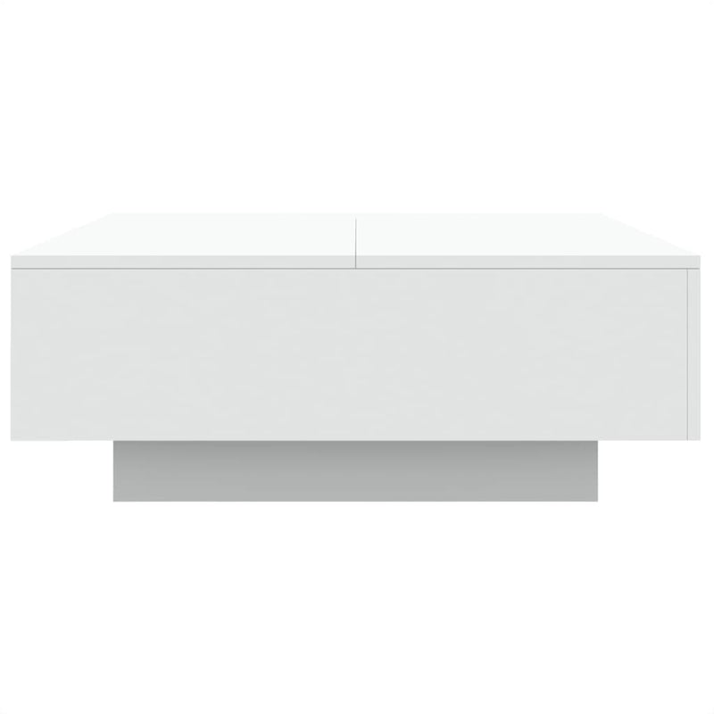 Coffee Table with LED Lights White 80x80x31 cm Payday Deals