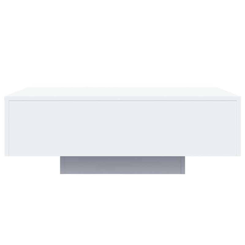 Coffee Table with LED Lights White 85x55x31 cm Payday Deals
