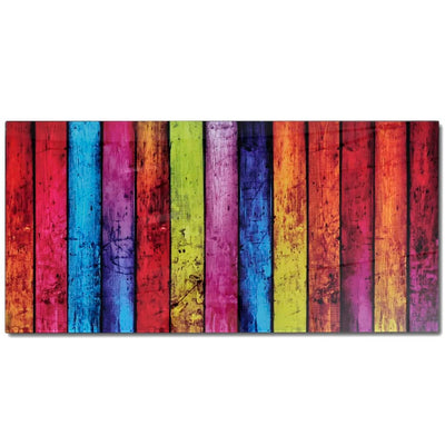 Coffee Table with Rainbow Printing Glass Top Payday Deals