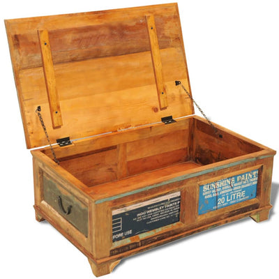 Coffee Table with Storage Vintage Reclaimed Wood Payday Deals