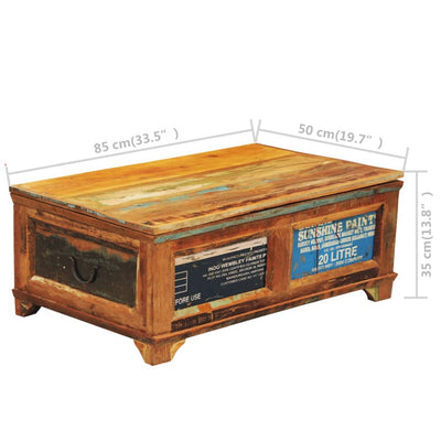 Coffee Table with Storage Vintage Reclaimed Wood Payday Deals