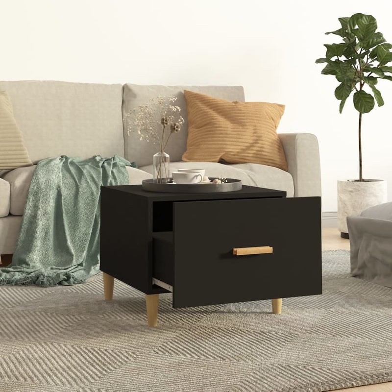 Coffee Tables 2 pcs Black 50x50x40 cm Engineered Wood Payday Deals