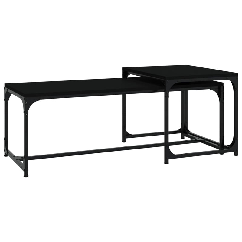 Coffee Tables 2 pcs Black Engineered Wood Payday Deals
