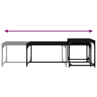 Coffee Tables 2 pcs Black Engineered Wood Payday Deals