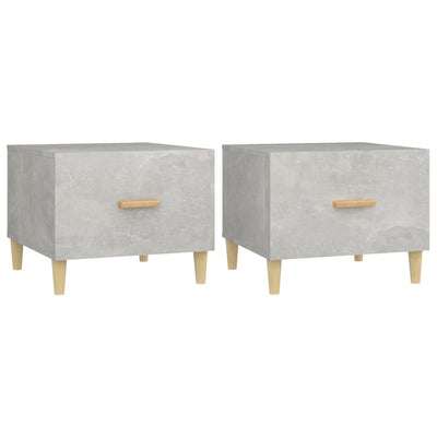 Coffee Tables 2 pcs Concrete Grey 50x50x40 cm Engineered Wood Payday Deals