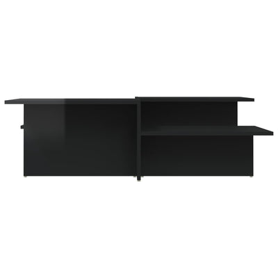 Coffee Tables 2 pcs High Gloss Black Engineered Wood Payday Deals