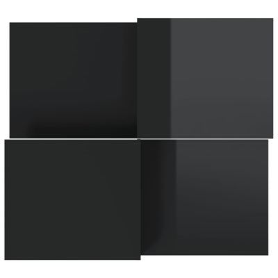 Coffee Tables 2 pcs High Gloss Black Engineered Wood Payday Deals