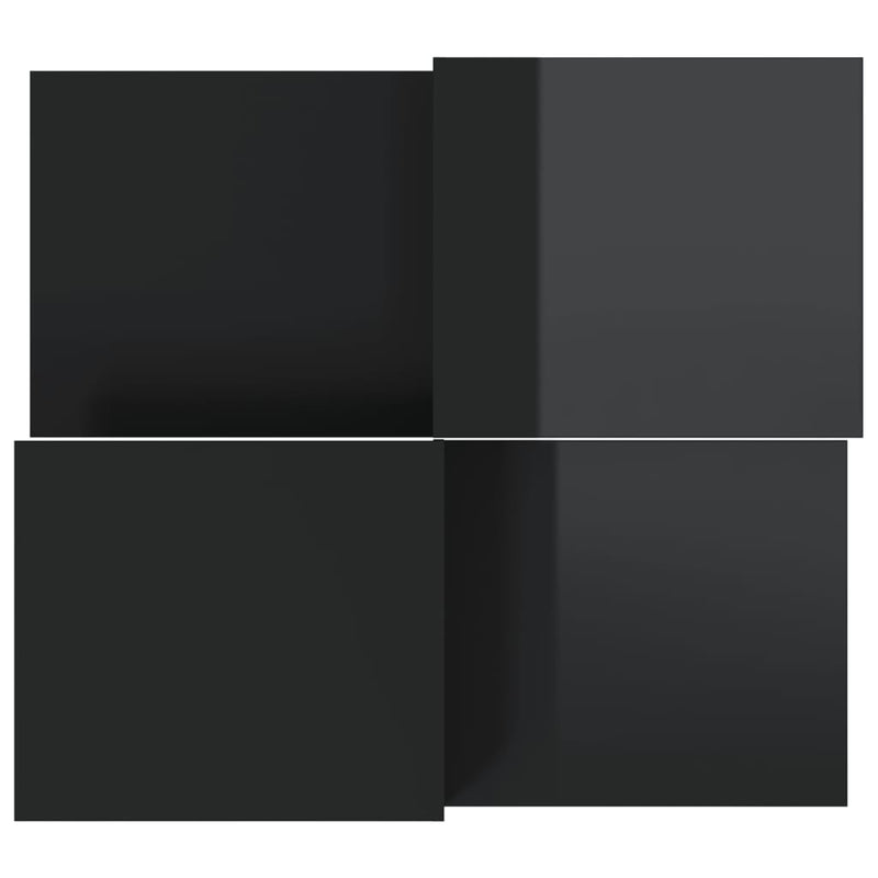 Coffee Tables 2 pcs High Gloss Black Engineered Wood Payday Deals