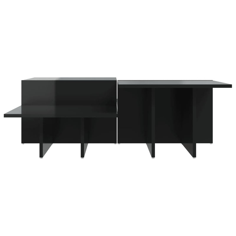 Coffee Tables 2 pcs High Gloss Black Engineered Wood Payday Deals