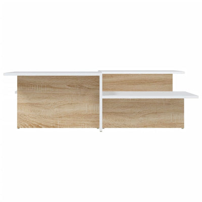 Coffee Tables 2 pcs Sonoma Oak and White Engineered Wood Payday Deals