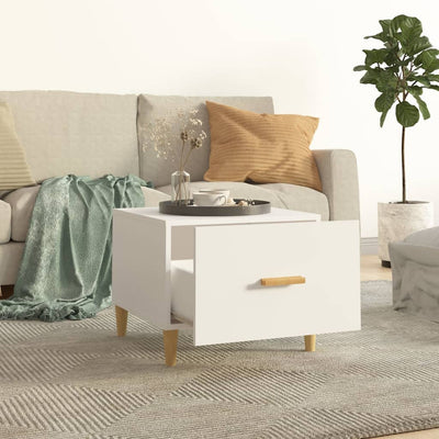 Coffee Tables 2 pcs White 50x50x40 cm Engineered Wood Payday Deals