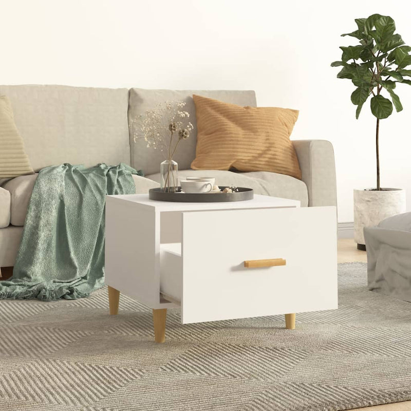 Coffee Tables 2 pcs White 50x50x40 cm Engineered Wood Payday Deals