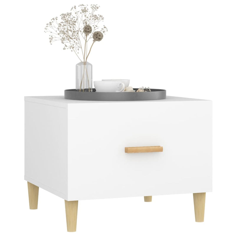 Coffee Tables 2 pcs White 50x50x40 cm Engineered Wood Payday Deals