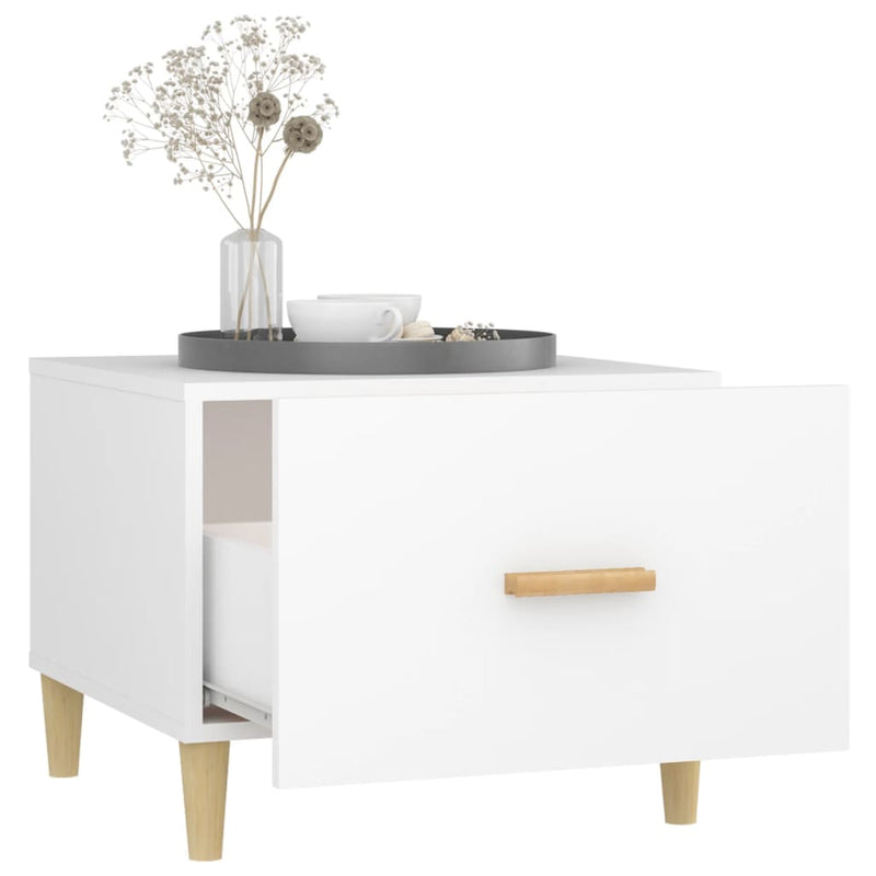 Coffee Tables 2 pcs White 50x50x40 cm Engineered Wood Payday Deals