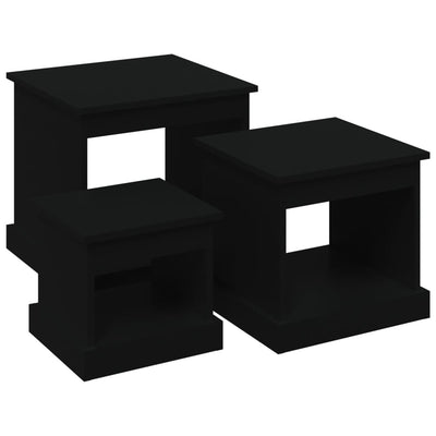 Coffee Tables 3 pcs Black Engineered Wood Payday Deals