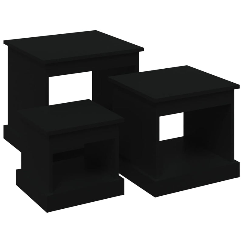 Coffee Tables 3 pcs Black Engineered Wood Payday Deals