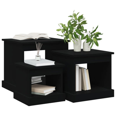 Coffee Tables 3 pcs Black Engineered Wood Payday Deals