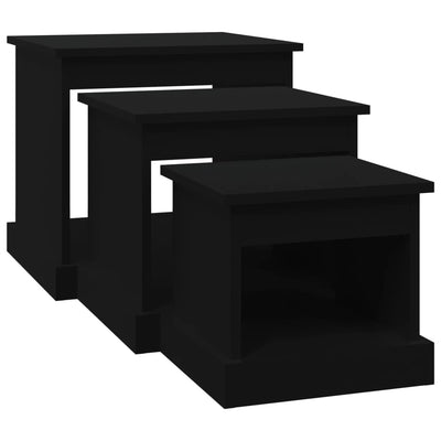 Coffee Tables 3 pcs Black Engineered Wood Payday Deals