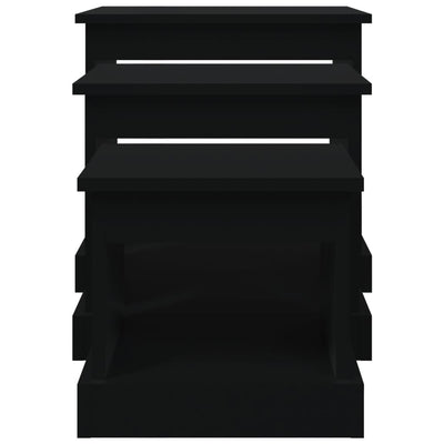 Coffee Tables 3 pcs Black Engineered Wood Payday Deals