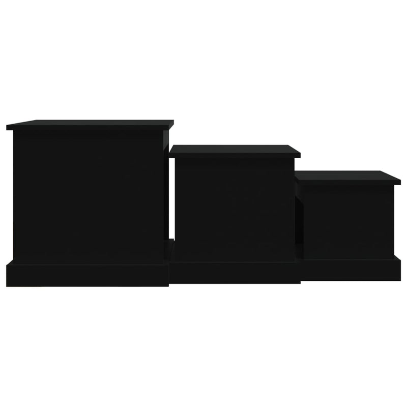 Coffee Tables 3 pcs Black Engineered Wood Payday Deals