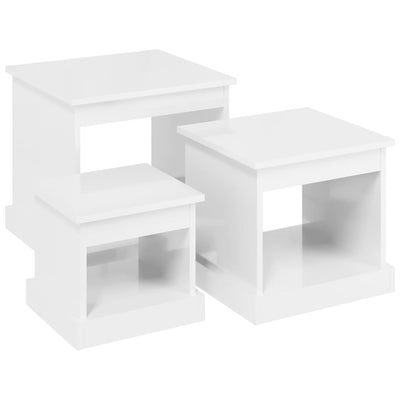 Coffee Tables 3 pcs High Gloss White Engineered Wood Payday Deals