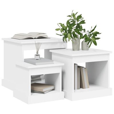 Coffee Tables 3 pcs White Engineered Wood Payday Deals