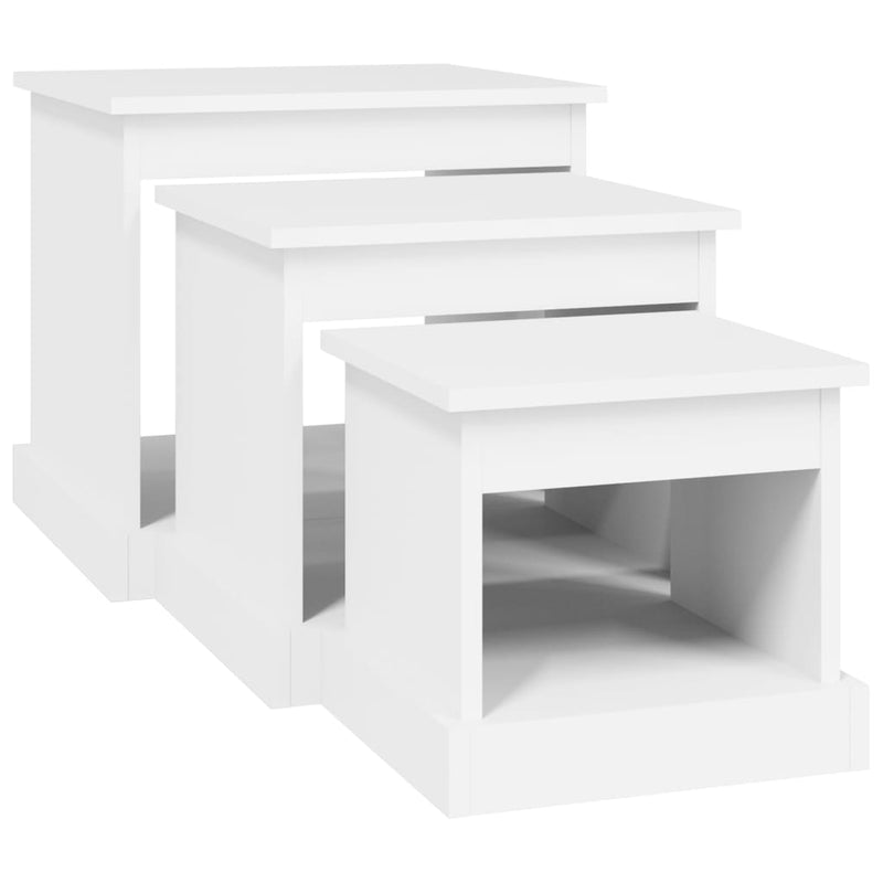 Coffee Tables 3 pcs White Engineered Wood Payday Deals
