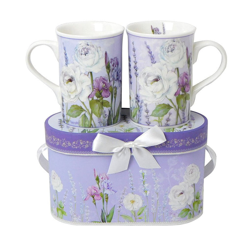 Coffee Tea Mug 2 Piece Gift Set Lavender Design Payday Deals