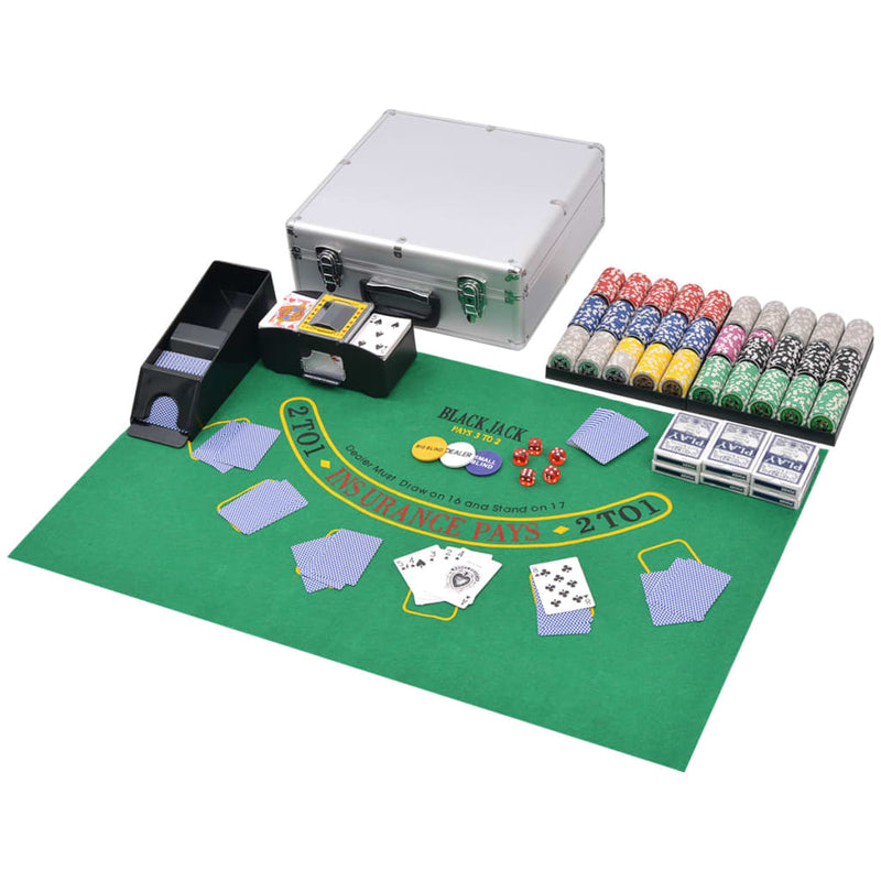Combine Poker/Blackjack Set with 600 Laser Chips Aluminium Payday Deals