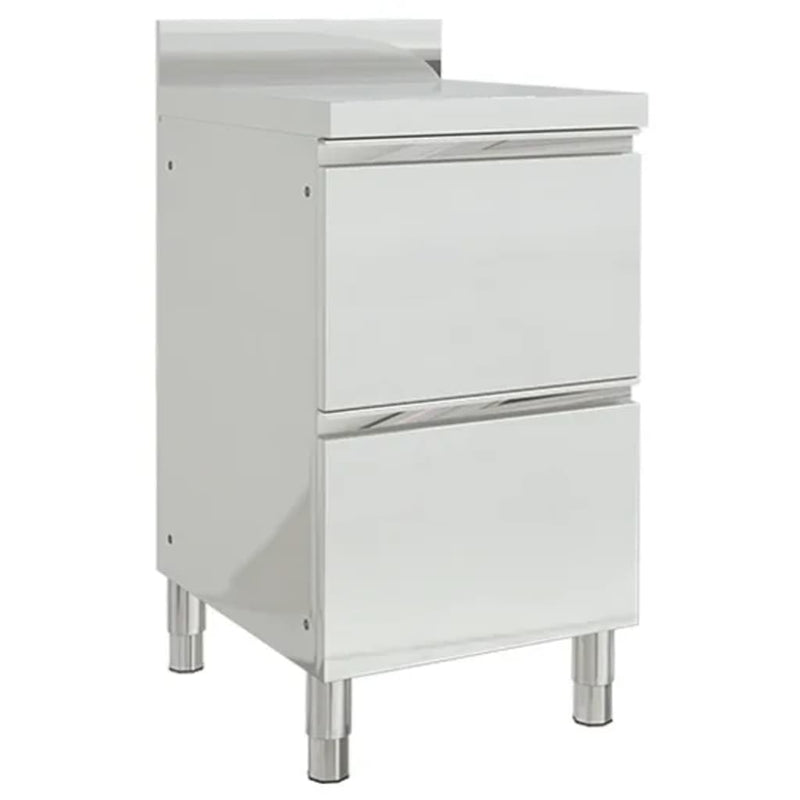 Commercial Kitchen Cabinet with 2 Drawers Stainless Steel Payday Deals