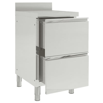 Commercial Kitchen Cabinet with 2 Drawers Stainless Steel Payday Deals