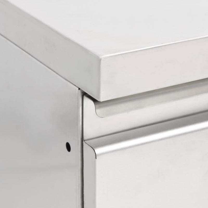 Commercial Kitchen Cabinet with 2 Drawers Stainless Steel Payday Deals