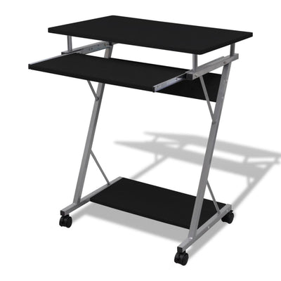 Compact Computer Desk with Pull-out Keyboard Tray Black Payday Deals