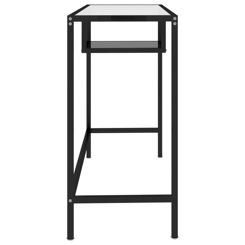 Computer Desk Black 100x36x74 cm Glass Payday Deals