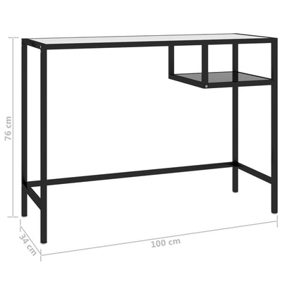 Computer Desk Black 100x36x74 cm Glass Payday Deals